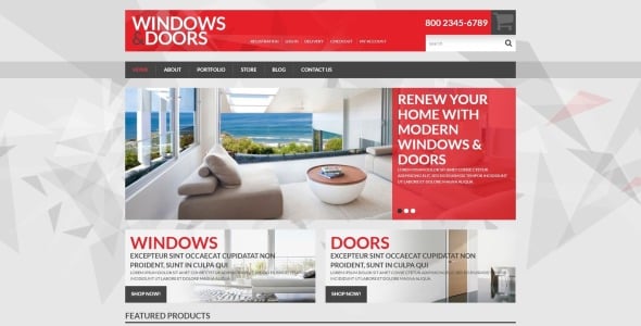 windows doors store woocommerce theme