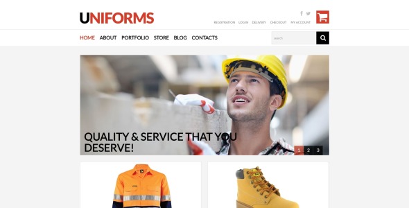 рабочая одежда тема woocommerce