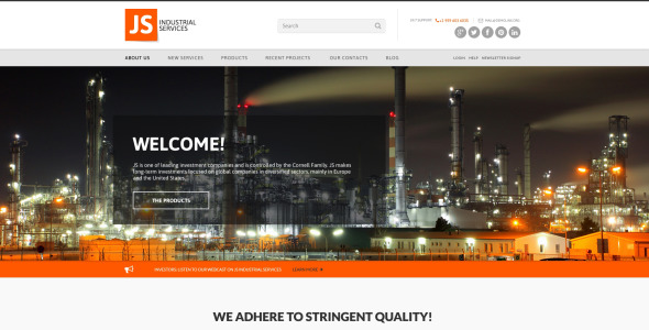 адаптивный шаблон сайта для гражданского строительства