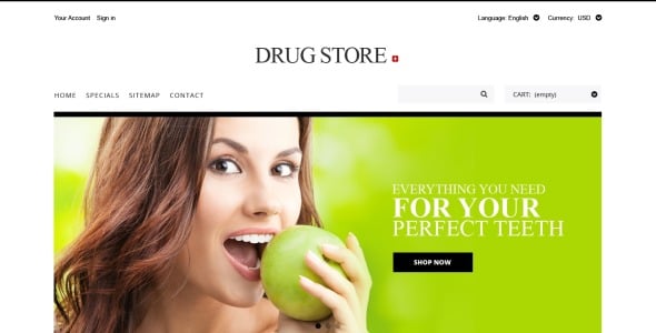 аптека prestashop тема