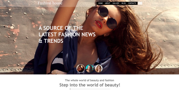 модный блог muse шаблон