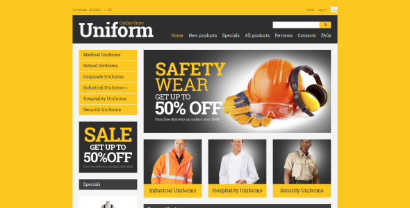 шаблон zencart пожарной службы