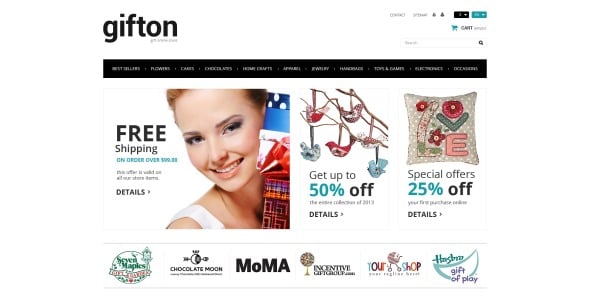 магазин сувениров prestashop тема