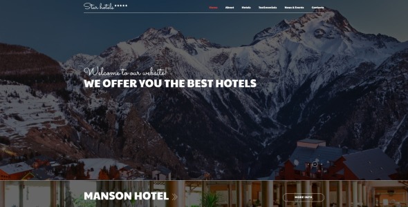 отели отзывчивый шаблон joomla