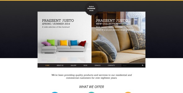 шаблон интерьерного искусства joomla