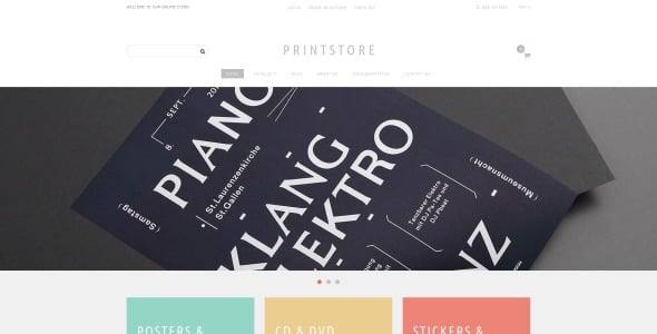 онлайн типография shopify тема