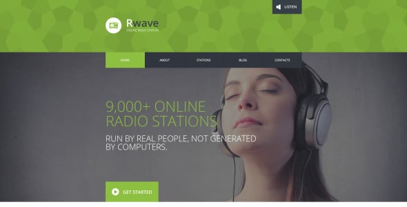 радио сайт адаптивный шаблон сайта