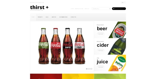 освежающие напитки shopify тема