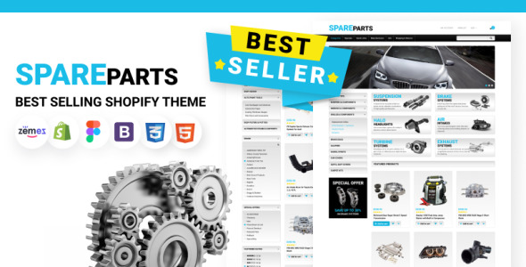 тема запасных частей shopify
