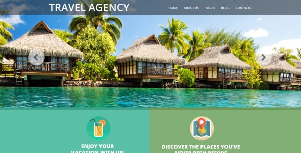 отзывчивый шаблон сайта туристического агентства