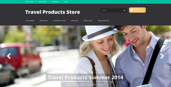 туристические товары тема magento