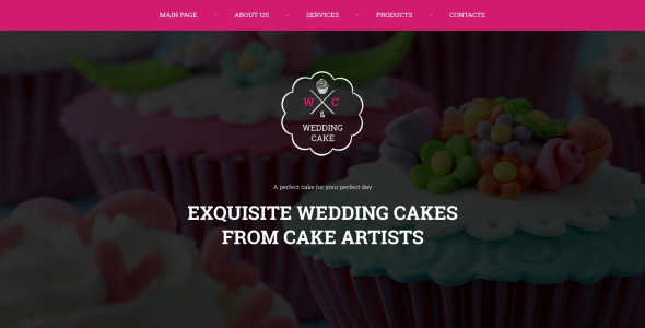 адаптивный шаблон сайта для свадебного торта