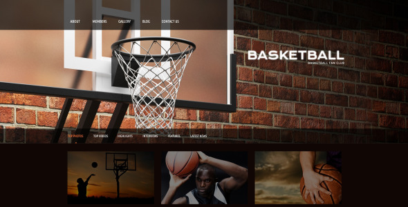 баскетбол отзывчивая тема wordpress