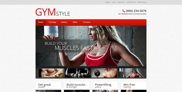 бодибилдинг отзывчивая тема wordpress