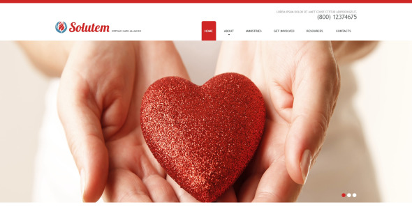 отзывчивый шаблон сайта детской благотворительности