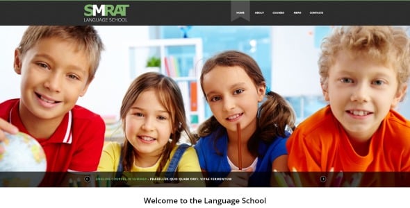 обучение иностранному языку шаблон joomla