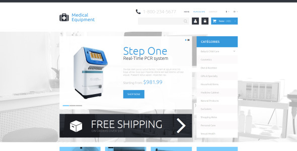 медицинская техника prestashop тема