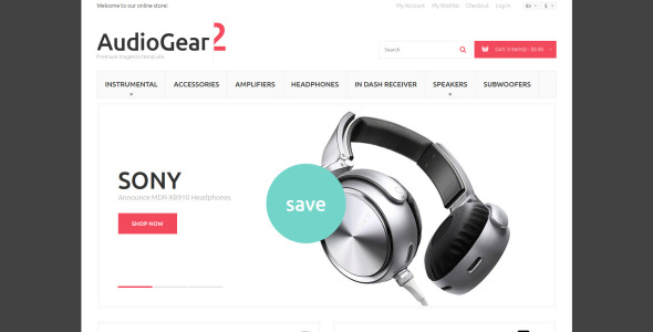 музыка играет gear magento theme