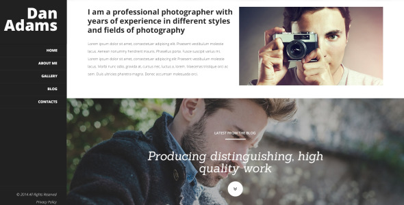 фотография онлайн портфолио wordpress тема