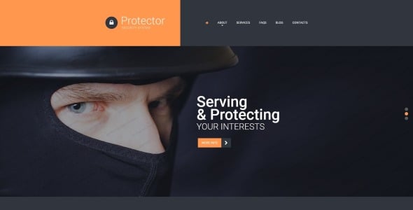 адаптивный шаблон веб-сайта безопасности