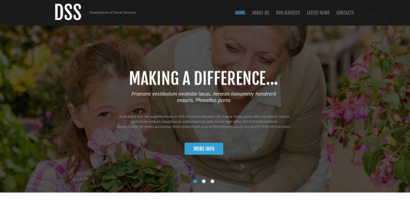 шаблон веб-сайта социального фонда