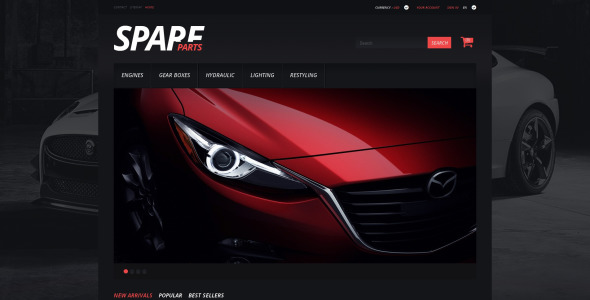 тема prestashop запасных частей