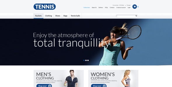 шаблон tennis virtuemart