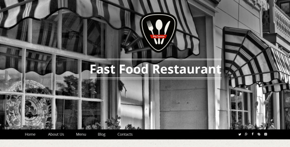адаптивный шаблон сайта ресторана быстрого питания