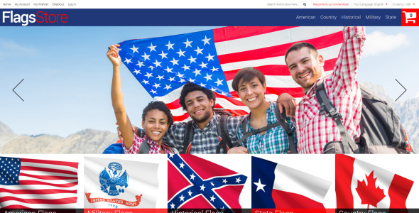 флаги магазин magento тема