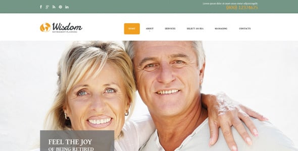 адаптивный шаблон веб-сайта для пенсионного планирования