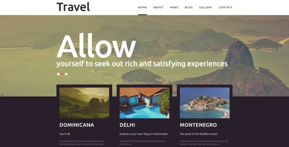 необычный туристический блог шаблон joomla