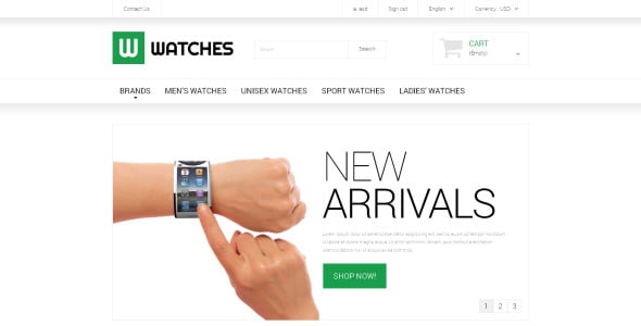 магазин часов prestashop тема