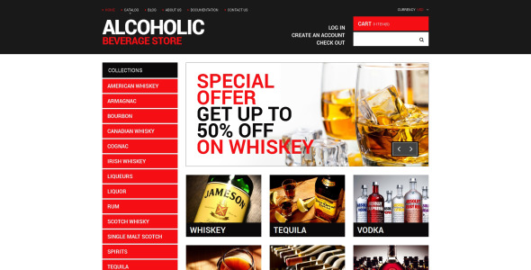 тема вашего магазина напитков shopify