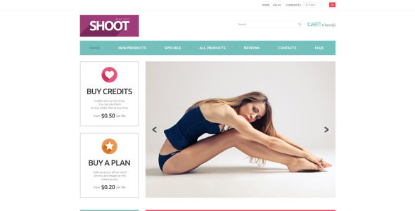 художественная фотография шаблон zencart