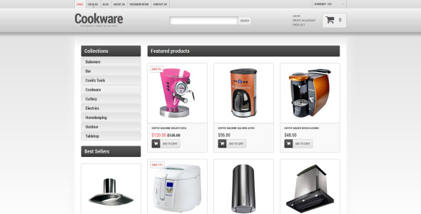 кухонная посуда shopify тема