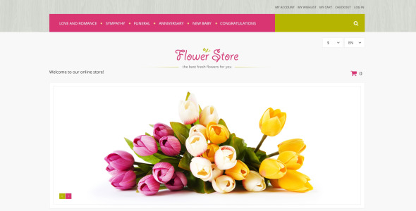 флористы предложения magento тема