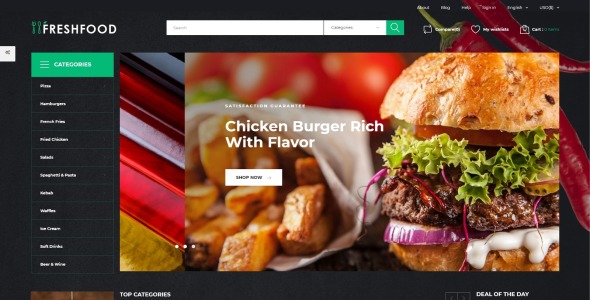 шаблон продовольственного магазина тема prestashop