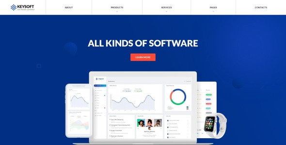 софтверная компания креативный многостраничный html шаблон сайта