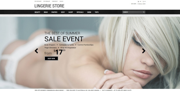 романтическое нижнее белье magento theme