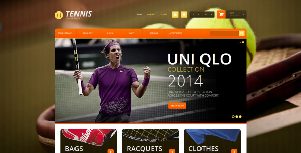 теннисные аксессуары тема prestashop