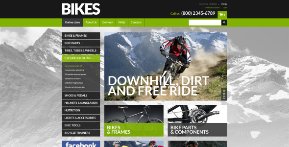 шаблон веломагазина virtuemart