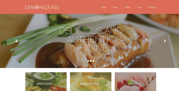 адаптивный шаблон сайта кафе и ресторана