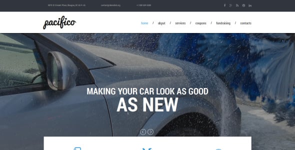 отзывчивый шаблон сайта автомойки