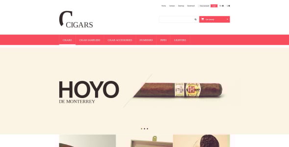 сигары prestashop тема