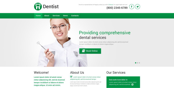 стоматология отзывчивая wordpress тема