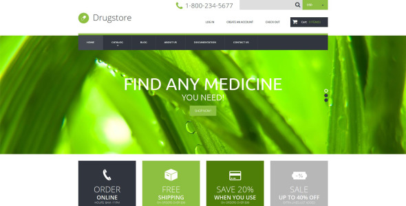 аптека shopify тема