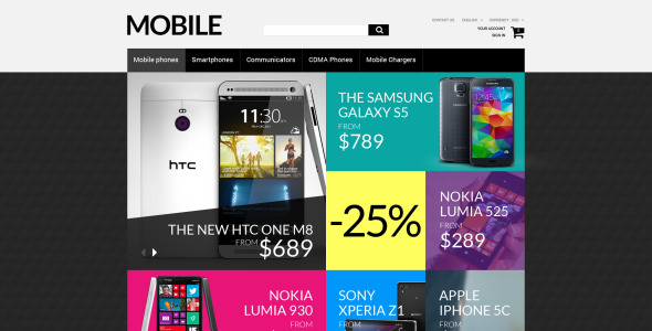 портативные устройства тема prestashop