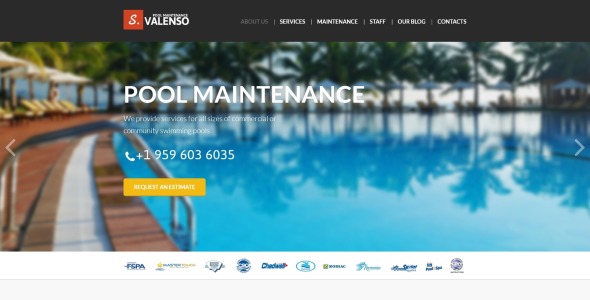 шаблон joomla для обслуживания пула