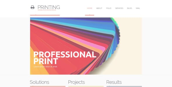 адаптивный шаблон сайта типографии