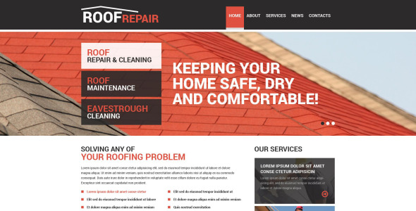 кровельная компания отзывчивый шаблон drupal